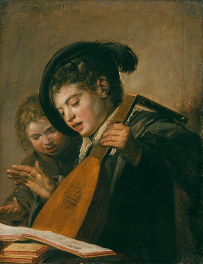 Two Boys Making Music by Frans Hals